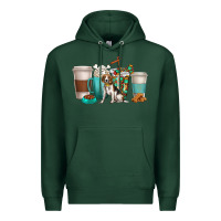 Sports Green beagle dog coffee cups Premium Hoodie - texasbilliewilder