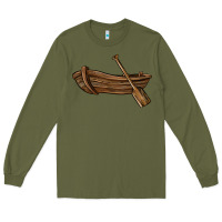 Army Green rowboat Long Sleeve Tee - BarkalooDesign