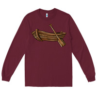 Burgundy rowboat Long Sleeve Tee - BarkalooDesign