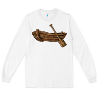 White rowboat Long Sleeve Tee - BarkalooDesign