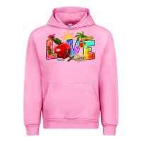 Fuchsia Pink love teacher summer Urban Hoodie - RanaPortraitStore