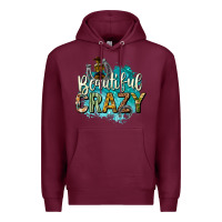 Burgundy beautiful crazy Premium Hoodie - texasbilliewilder