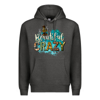 Charcoal Heather beautiful crazy Premium Hoodie - texasbilliewilder