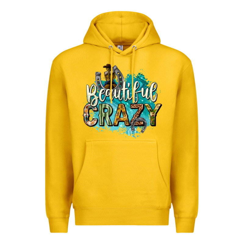 Beautiful Crazy Premium Hoodie by texasbilliewilder | Teevron