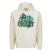 Oatmeal Heather beautiful crazy Premium Hoodie - texasbilliewilder