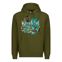 Army Green beautiful crazy Premium Hoodie - texasbilliewilder