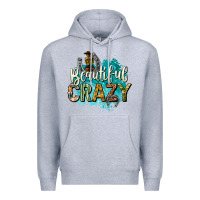 Heather Grey beautiful crazy Premium Hoodie - texasbilliewilder