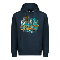 Navy beautiful crazy Premium Hoodie - texasbilliewilder