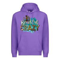 Purple beautiful crazy Premium Hoodie - texasbilliewilder