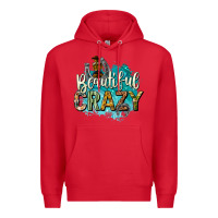 Red beautiful crazy Premium Hoodie - texasbilliewilder