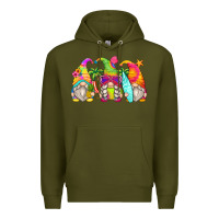 Army Green summer gnomes Premium Hoodie - Zillion Design Studio
