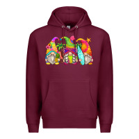 Burgundy summer gnomes Premium Hoodie - Zillion Design Studio