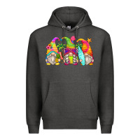 Charcoal Heather summer gnomes Premium Hoodie - Zillion Design Studio