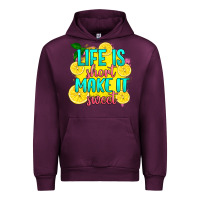 Mauve Wine life is  make it sweet Urban Hoodie - RanaPortraitStore