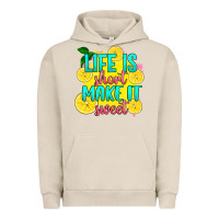 Pigment French Oak life is  make it sweet Urban Hoodie - RanaPortraitStore