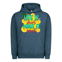 Pigment Midnight Navy life is  make it sweet Urban Hoodie - RanaPortraitStore