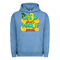 Pigment Pebble Blue life is  make it sweet Urban Hoodie - RanaPortraitStore