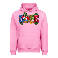Fuchsia Pink love haitian republic Urban Hoodie - RanaPortraitStore