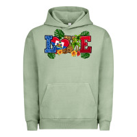 Pigment Oil Green love haitian republic Urban Hoodie - RanaPortraitStore