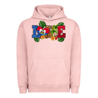 Pigment Salmon love haitian republic Urban Hoodie - RanaPortraitStore
