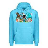 Ocean Blue soccer gnomes Premium Hoodie - Zillion Design Studio