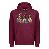 Burgundy football gnomes Premium Hoodie - Zillion Design Studio