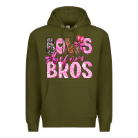Army Green bows before bros Premium Hoodie - texasbilliewilder