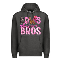 Charcoal Heather bows before bros Premium Hoodie - texasbilliewilder