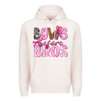 Pale Pink bows before bros Premium Hoodie - texasbilliewilder