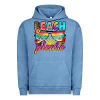 Pigment Pebble Blue beach please Urban Hoodie - RanaPortraitStore