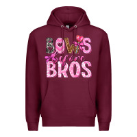 Burgundy bows before bros Premium Hoodie - texasbilliewilder