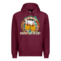 Burgundy beer never broke my heart Premium Hoodie - texasbilliewilder