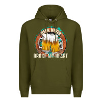 Army Green beer never broke my heart Premium Hoodie - texasbilliewilder