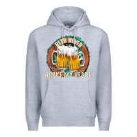 Heather Grey beer never broke my heart Premium Hoodie - texasbilliewilder