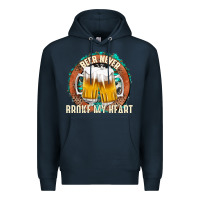 Navy beer never broke my heart Premium Hoodie - texasbilliewilder