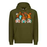 Army Green basketball gnomes Premium Hoodie - Zillion Design Studio