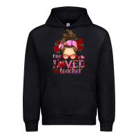 Black one loved teacher messy bun Urban Hoodie - RanaPortraitStore