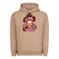 Pigment Burro one loved teacher messy bun Urban Hoodie - RanaPortraitStore