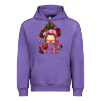 Tulip one loved teacher messy bun Urban Hoodie - RanaPortraitStore