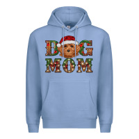 Colony Blue Christmas Toy Poodle Dog Mom Premium Hoodie - RanaPortraitStore