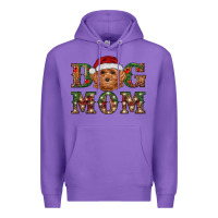 Purple Christmas Toy Poodle Dog Mom Premium Hoodie - RanaPortraitStore