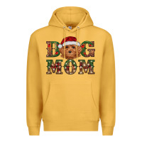 Mustard Christmas Toy Poodle Dog Mom Premium Hoodie - RanaPortraitStore