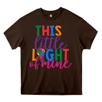 Chocolate Brown This Little Light Of Mine Heavy Core Tee - CowhideDigitalArt