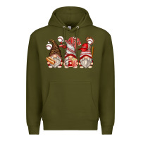 Army Green baseball gnomes Premium Hoodie - Zillion Design Studio