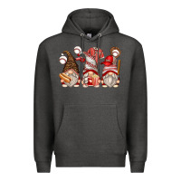 Charcoal Heather baseball gnomes Premium Hoodie - Zillion Design Studio
