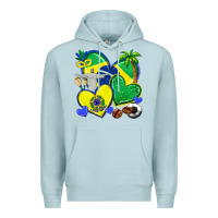 Blue Mist brazil hearts Premium Hoodie - texasbilliewilder