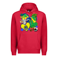 Cardinal brazil hearts Premium Hoodie - texasbilliewilder