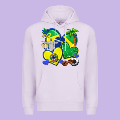 Premium Hoodie brazil hearts