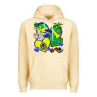 Pina Colada brazil hearts Premium Hoodie - texasbilliewilder
