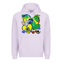 Lilac brazil hearts Premium Hoodie - texasbilliewilder